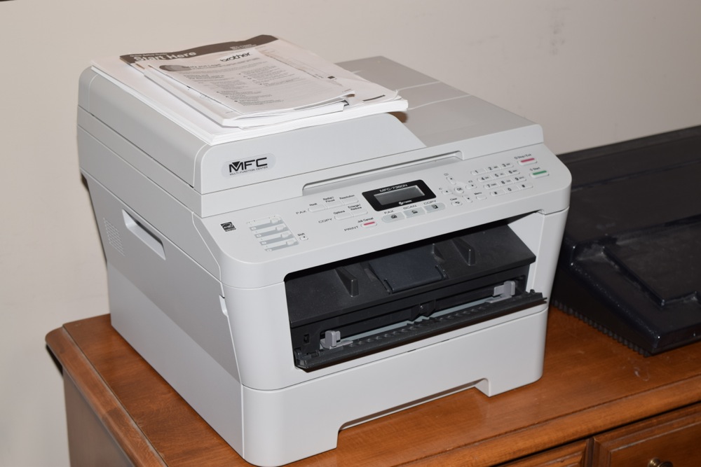 Maple Writing Desk, Typewriter, Copier and Office Chair
