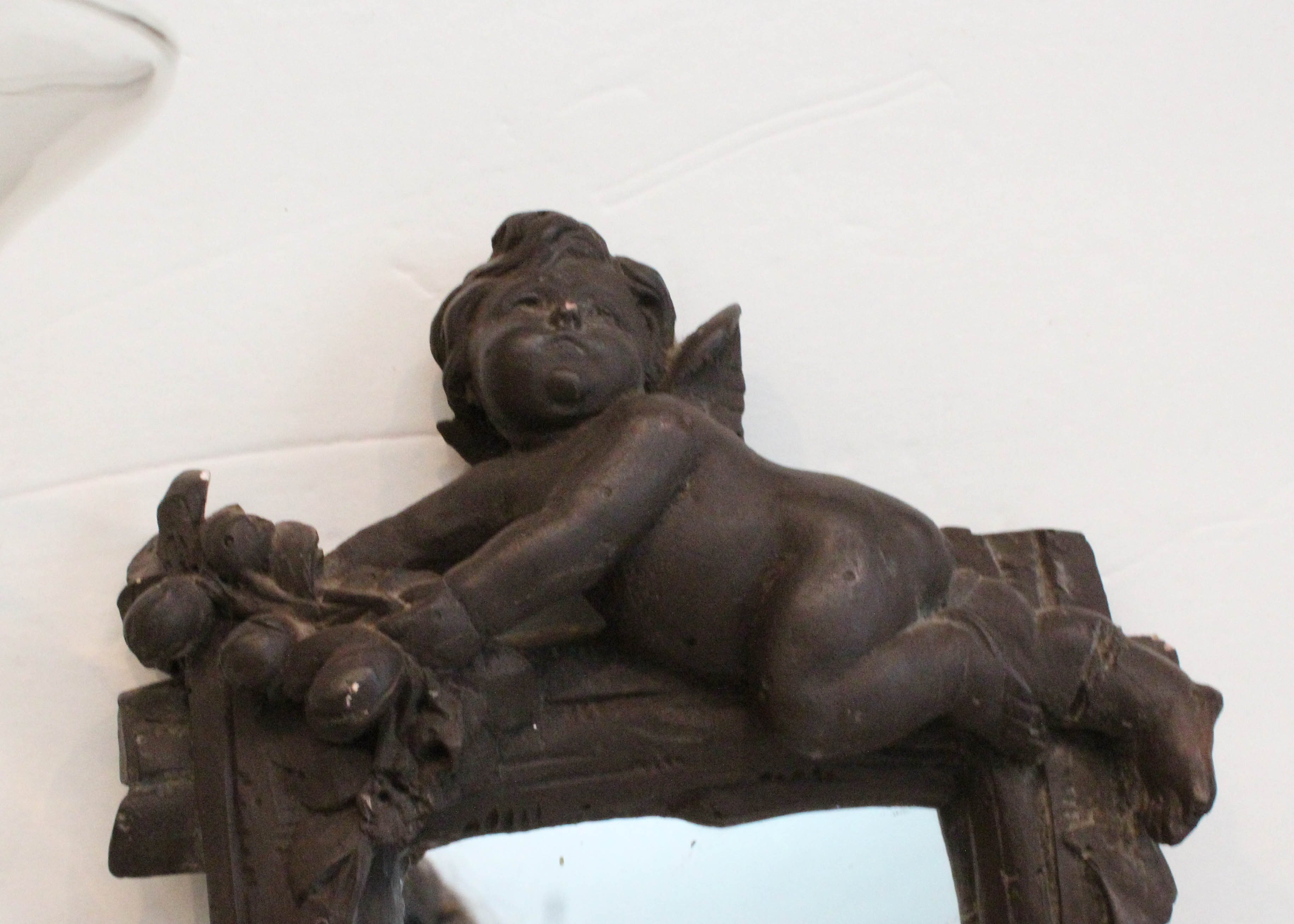 Modern Candle Holder and Cherub Mirror