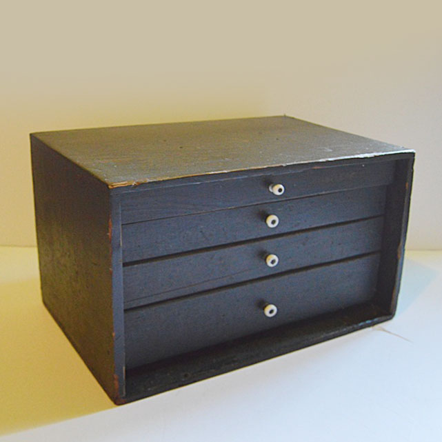 Antique Dark Wood Cabinet