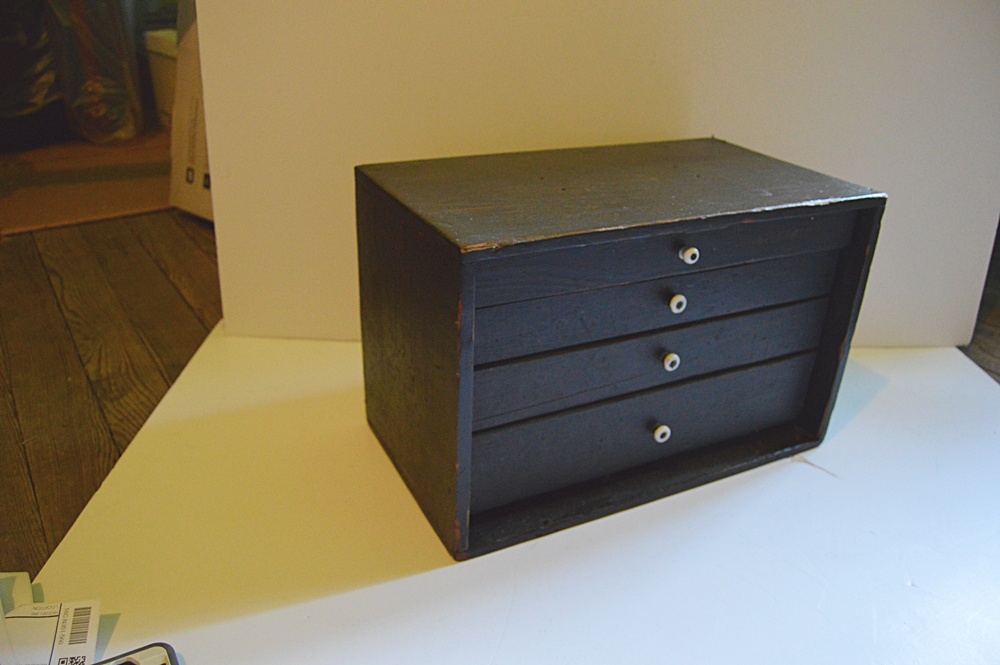 Antique Dark Wood Cabinet