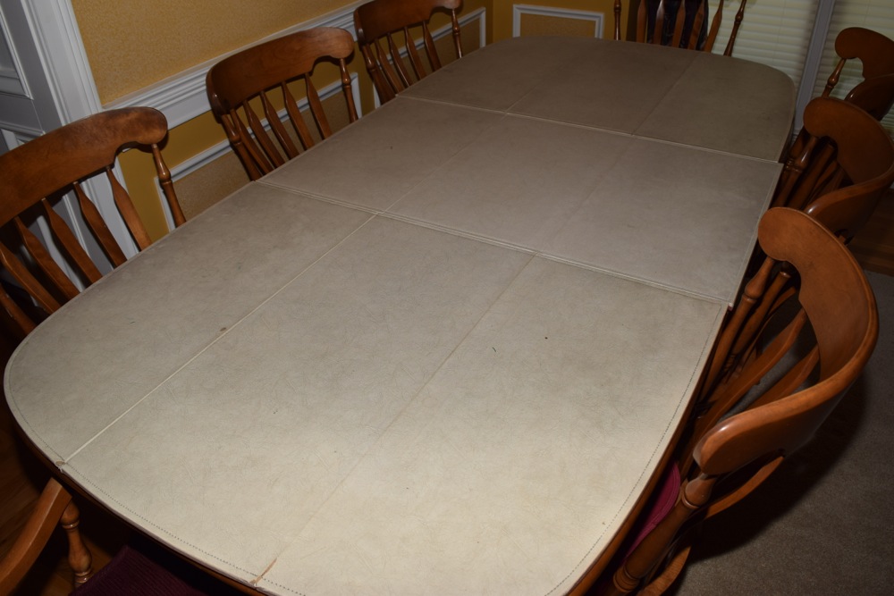 S. Bent Hard Rock Maple Dining Table and Chairs