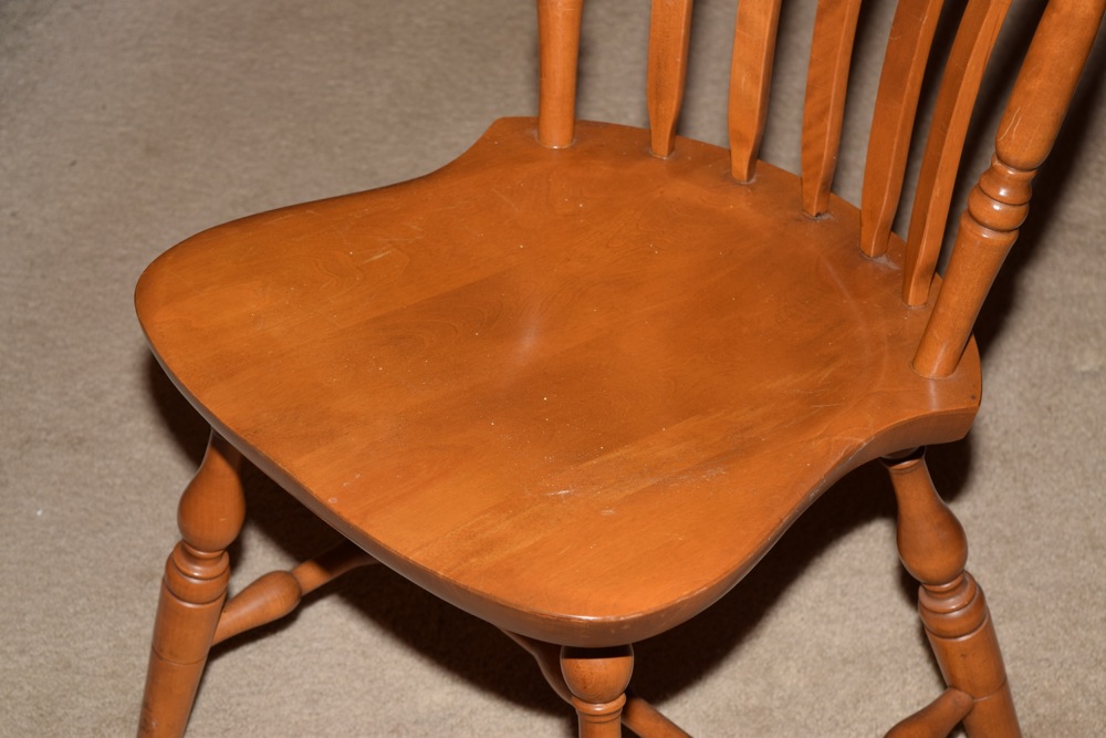 S. Bent Hard Rock Maple Dining Table and Chairs