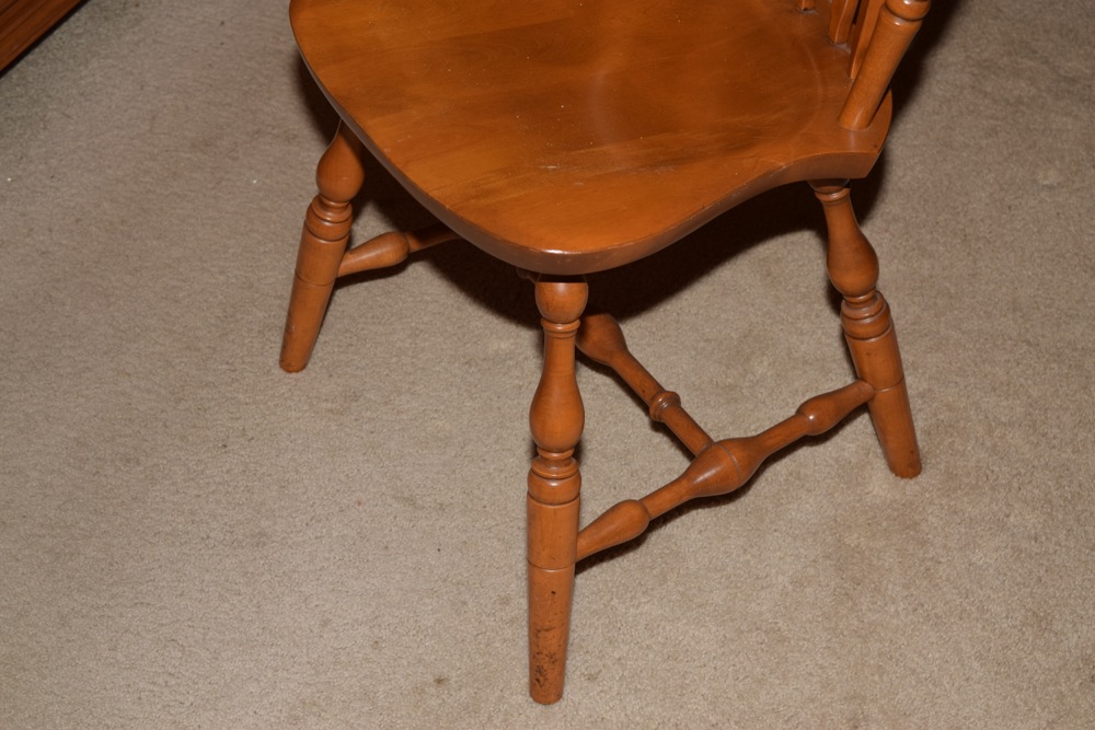 S. Bent Hard Rock Maple Dining Table and Chairs