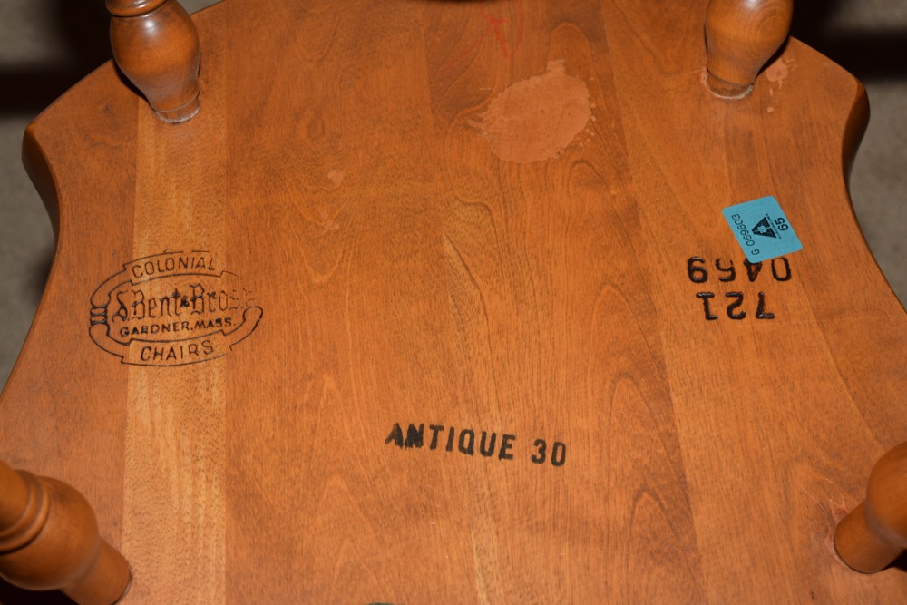 S. Bent Hard Rock Maple Dining Table and Chairs