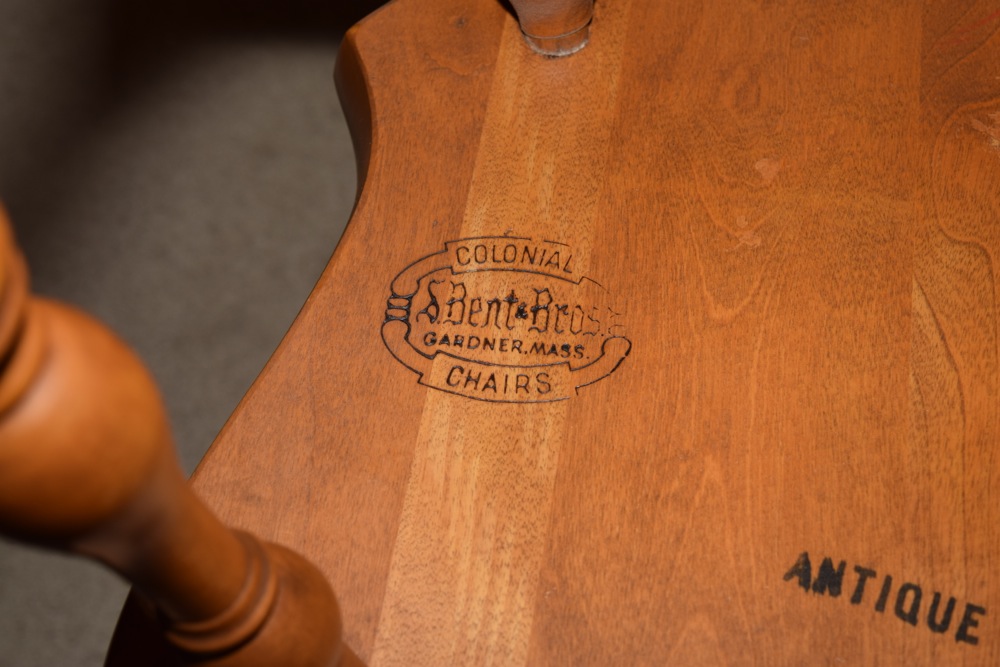 S. Bent Hard Rock Maple Dining Table and Chairs