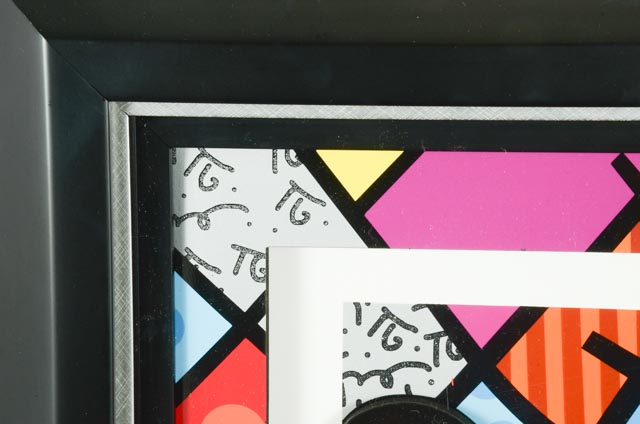 Romero Britto Signed Limited Edition Mixed Media "Flying Heart"