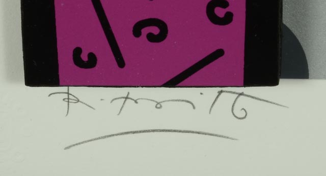 Romero Britto Signed Limited Edition Mixed Media "Flying Heart"