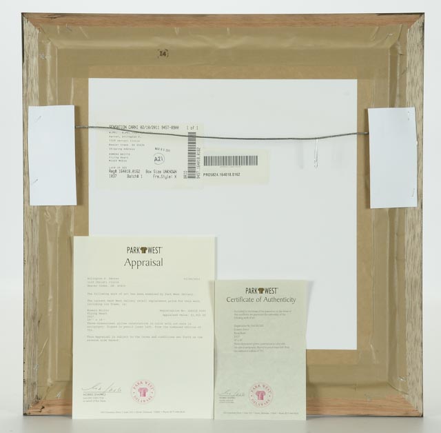 Romero Britto Signed Limited Edition Mixed Media "Flying Heart"