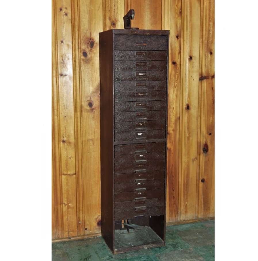 Vintage Watchmaker's Cabinet By Germanow-Simon Co.