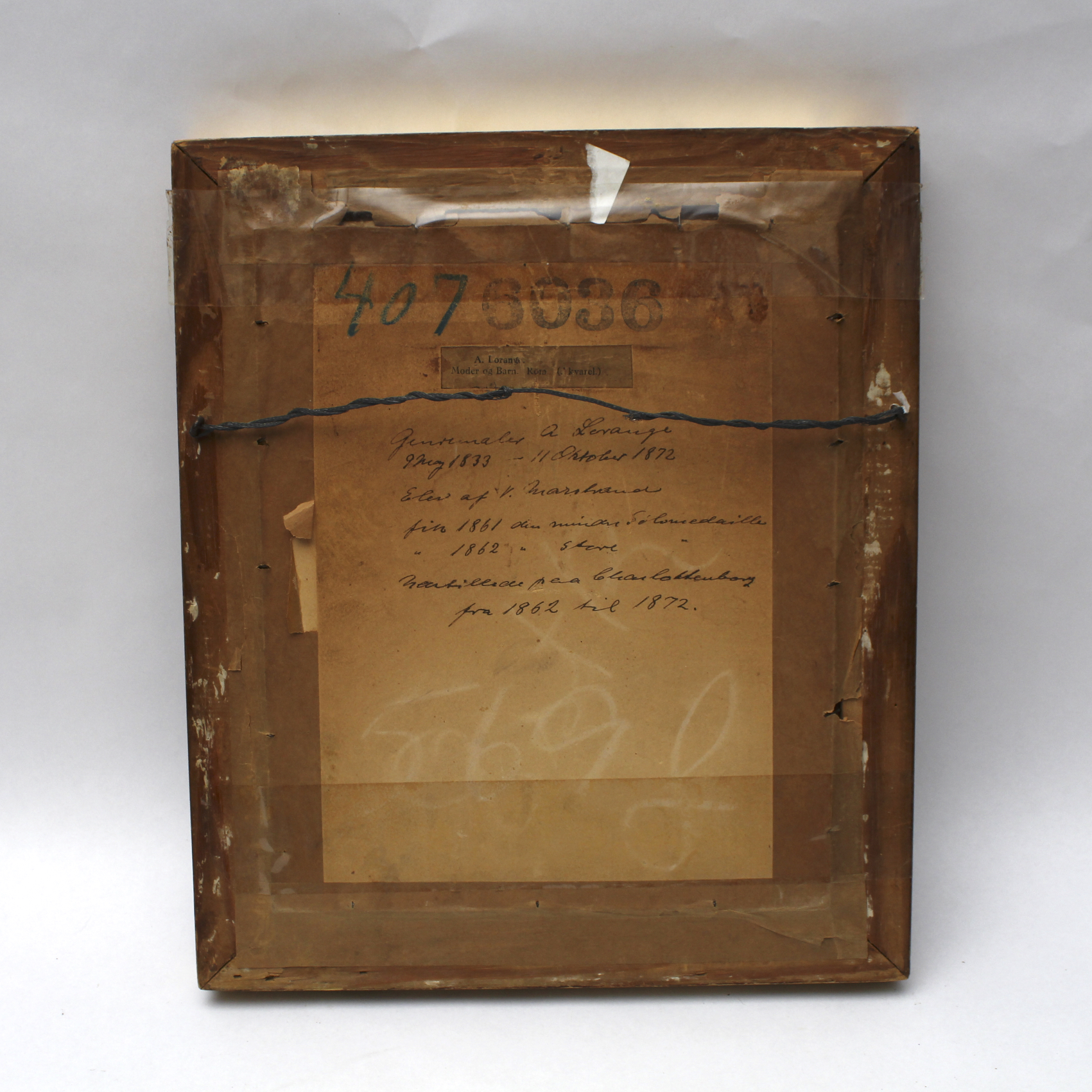 Original August Lorange Gouache Painting "Mother and Daughter"