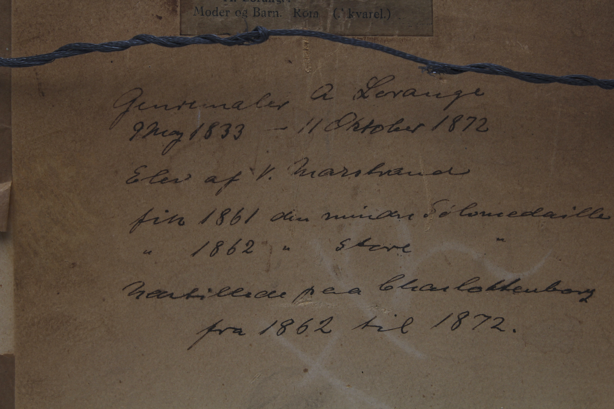 Original August Lorange Gouache Painting "Mother and Daughter"