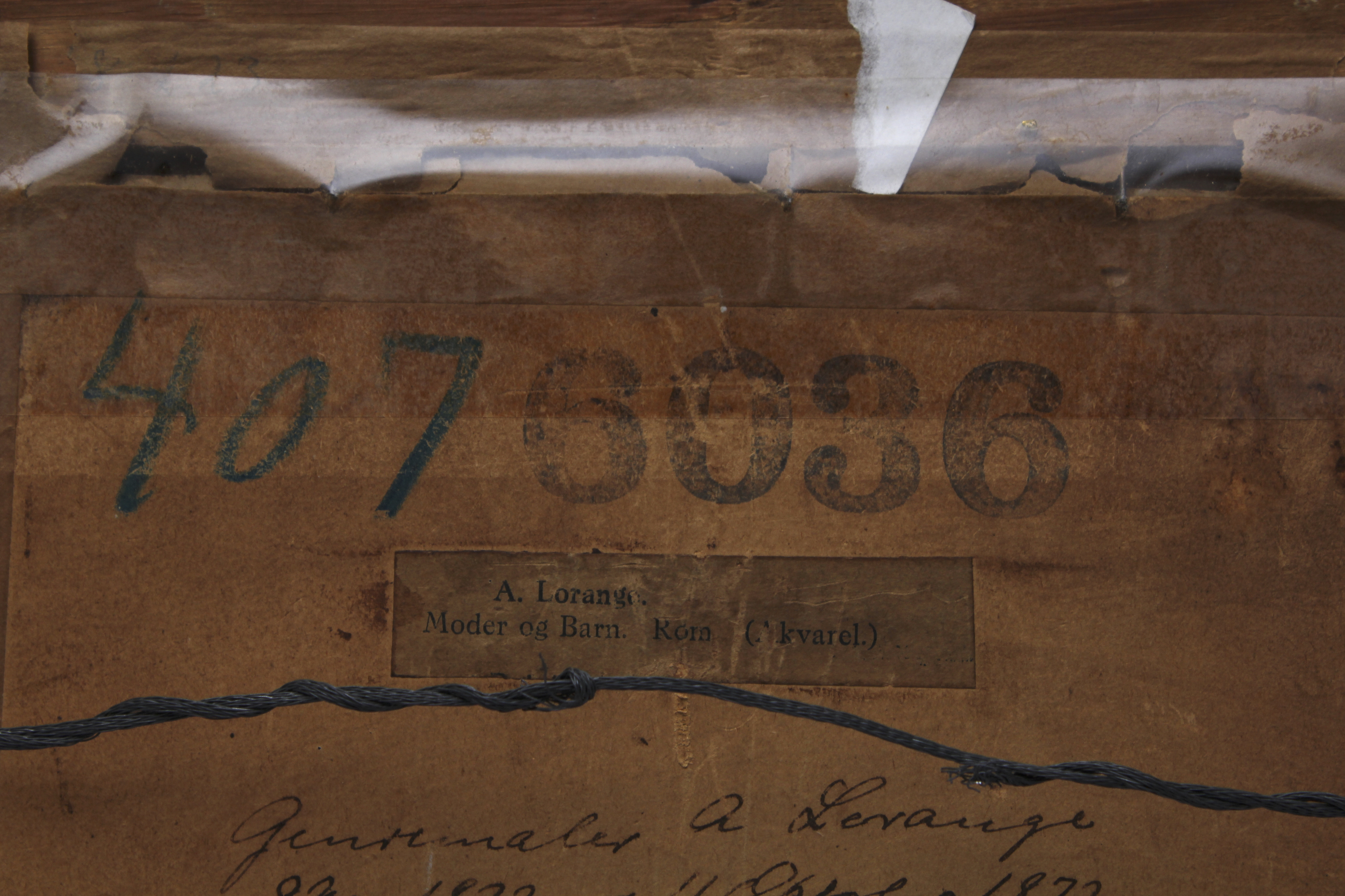 Original August Lorange Gouache Painting "Mother and Daughter"