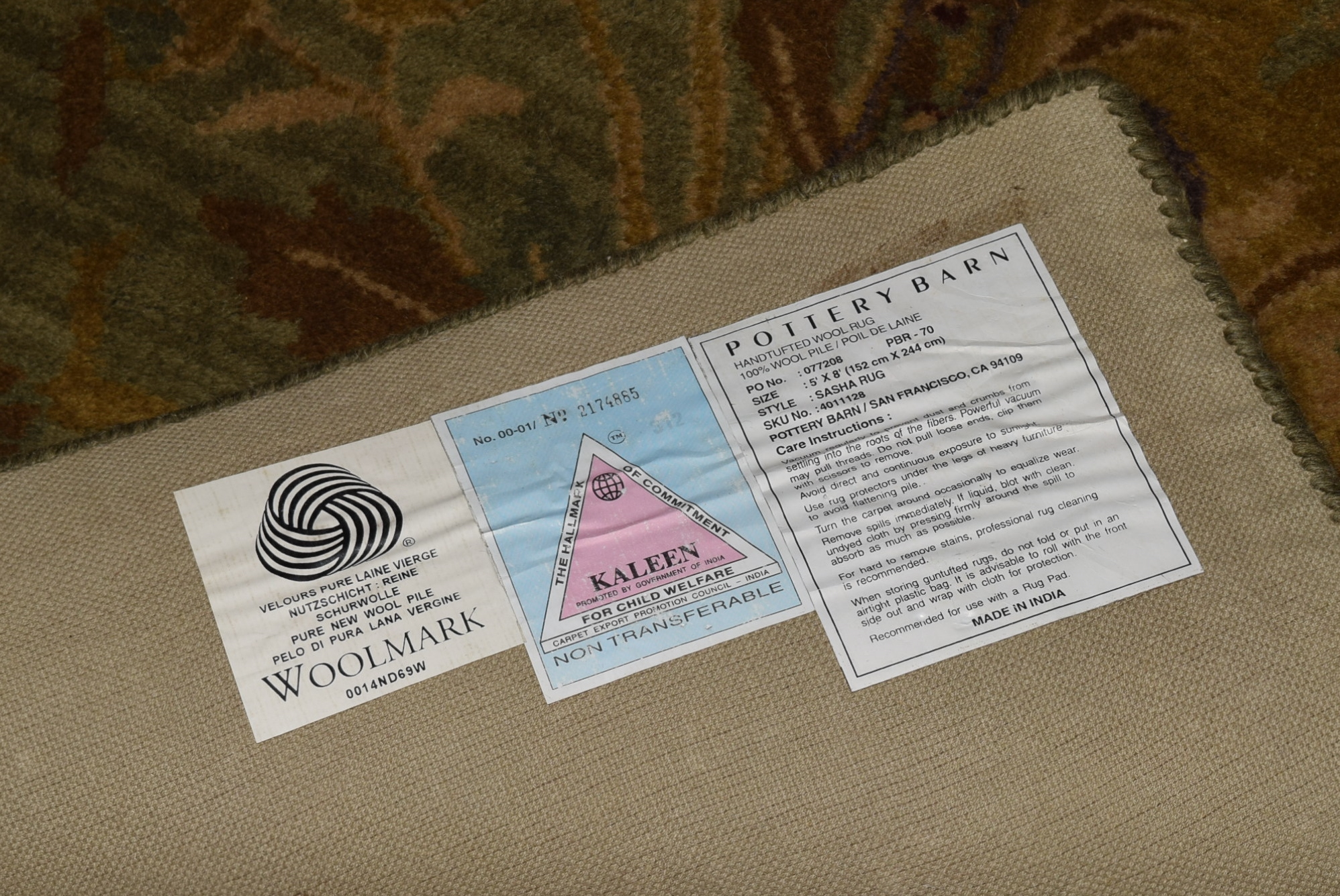 Pottery Barn "Sasha" Wool Area Rug