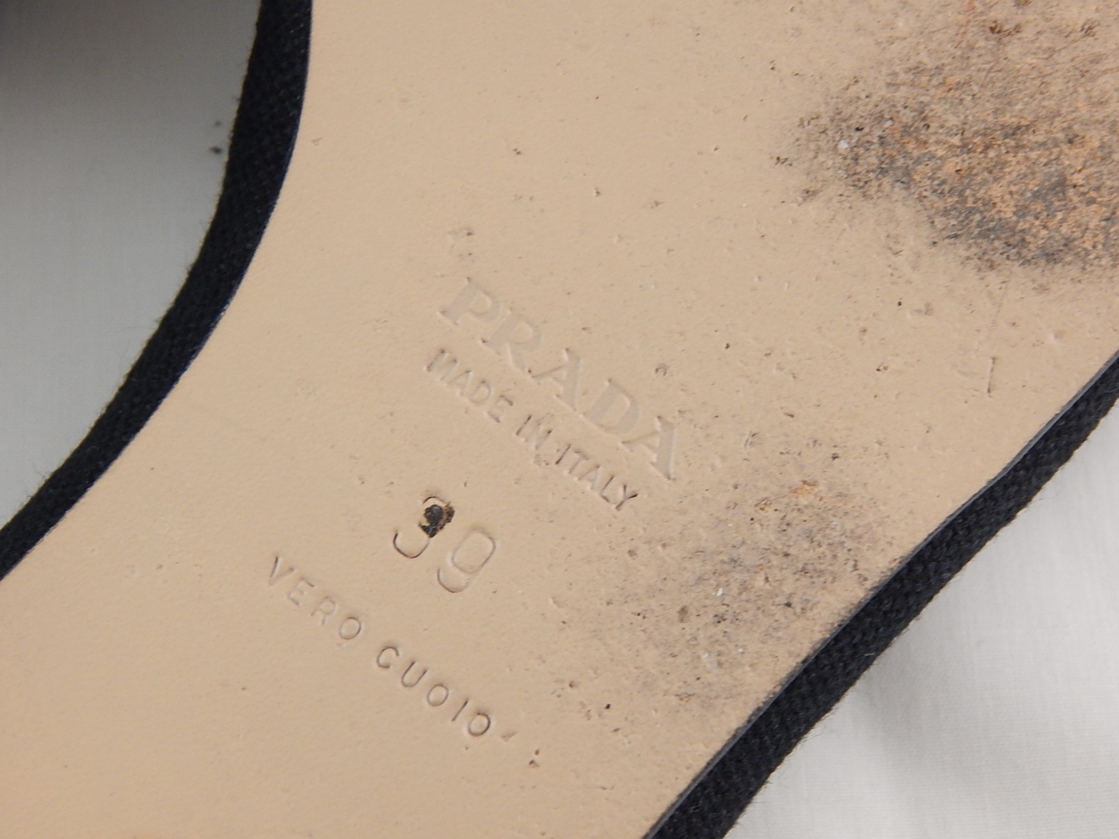 Prada Black Slides, Size 39