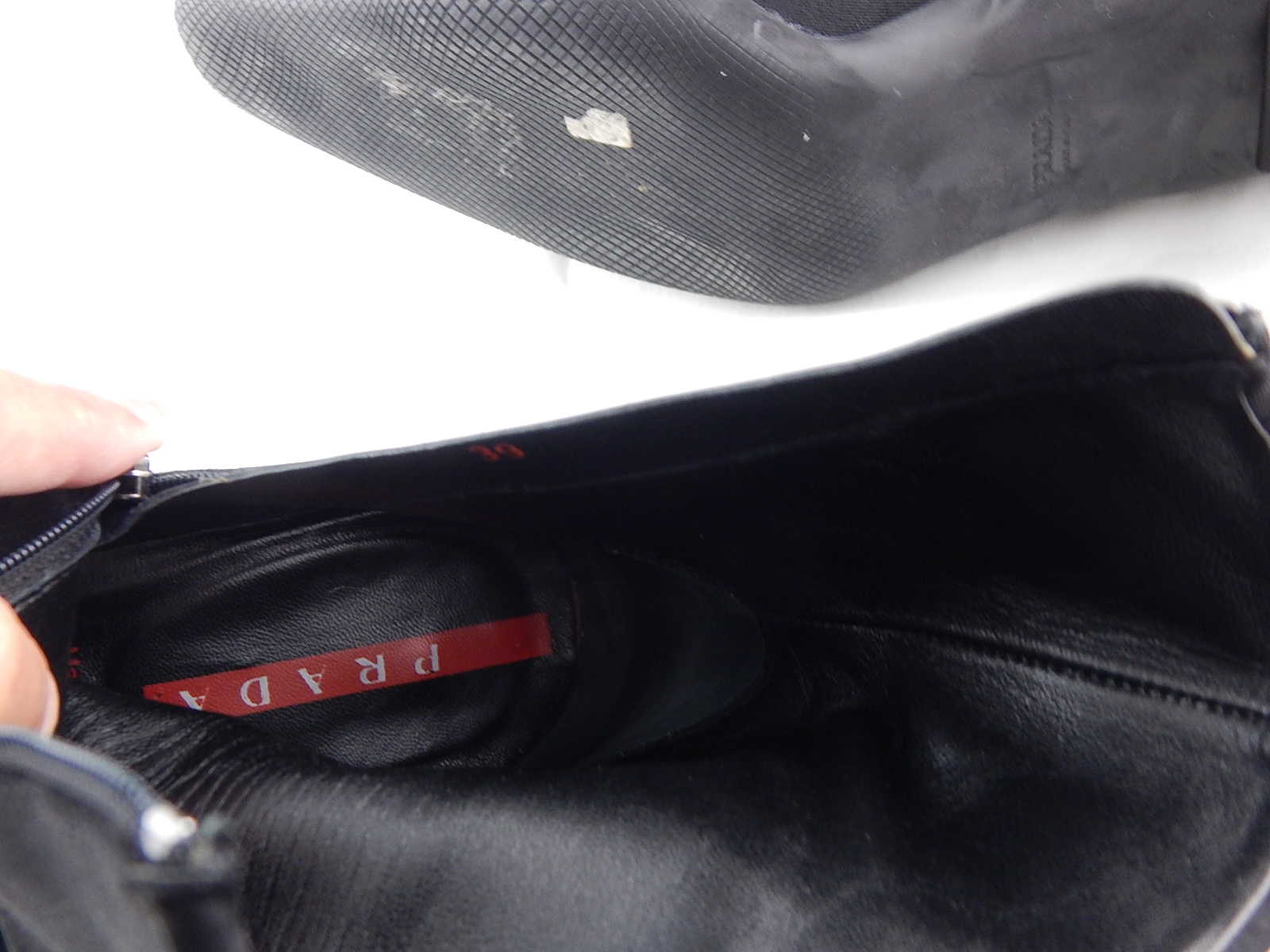 Prada Black Boots, Size 39