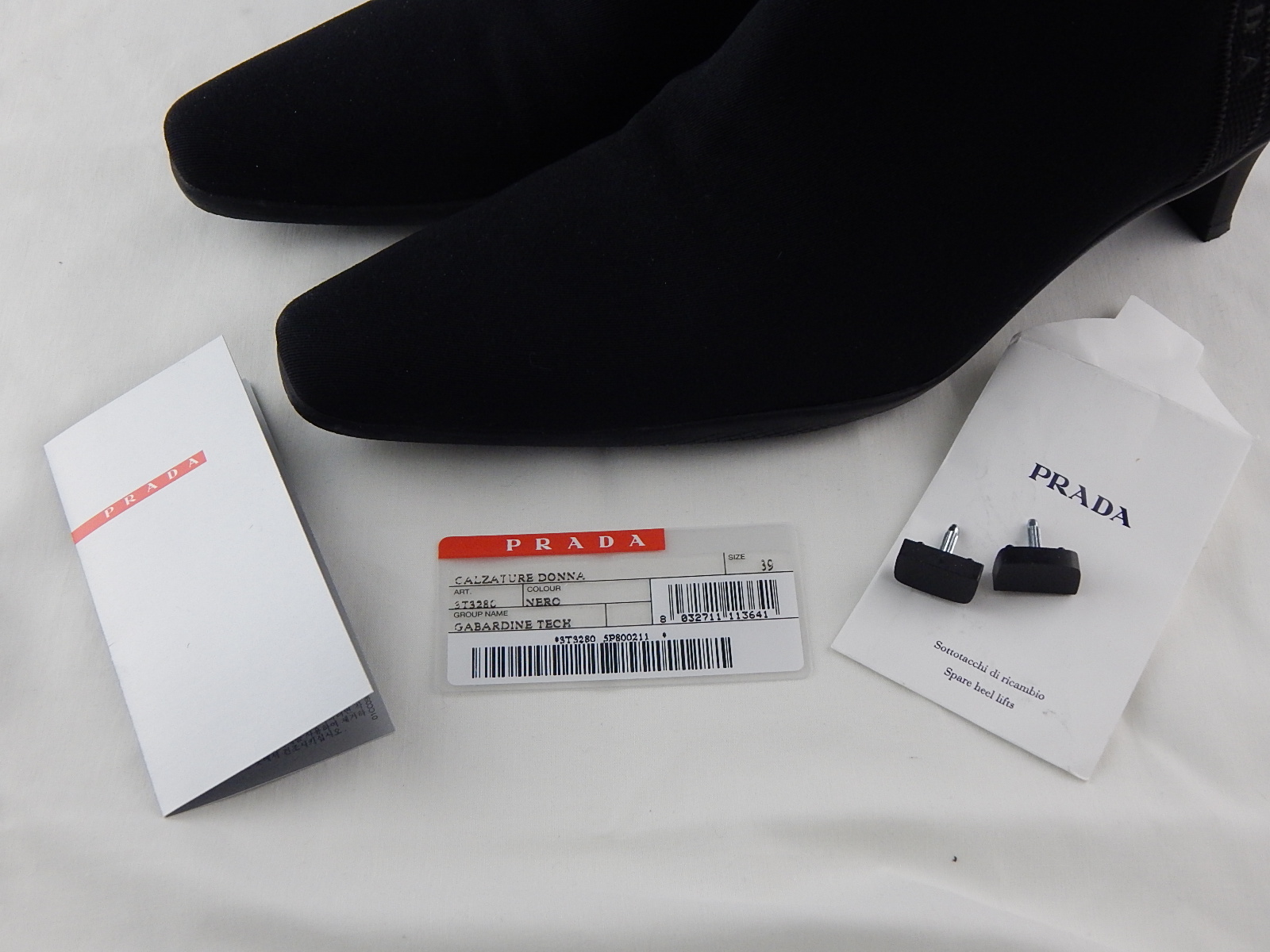 Prada Black Boots, Size 39