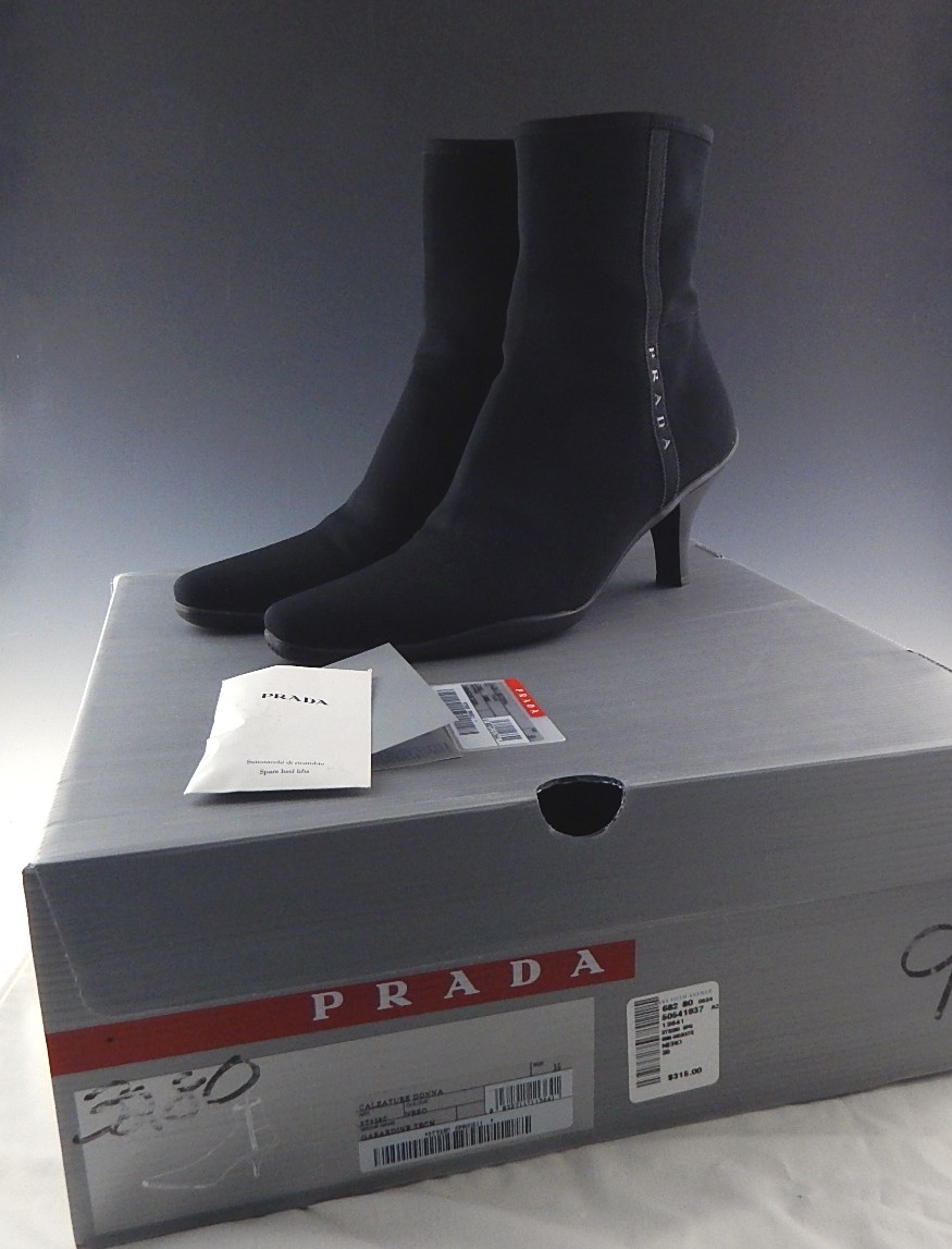 Prada Black Boots, Size 39