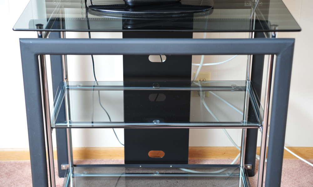 Modern Glass and Metal TV Stand