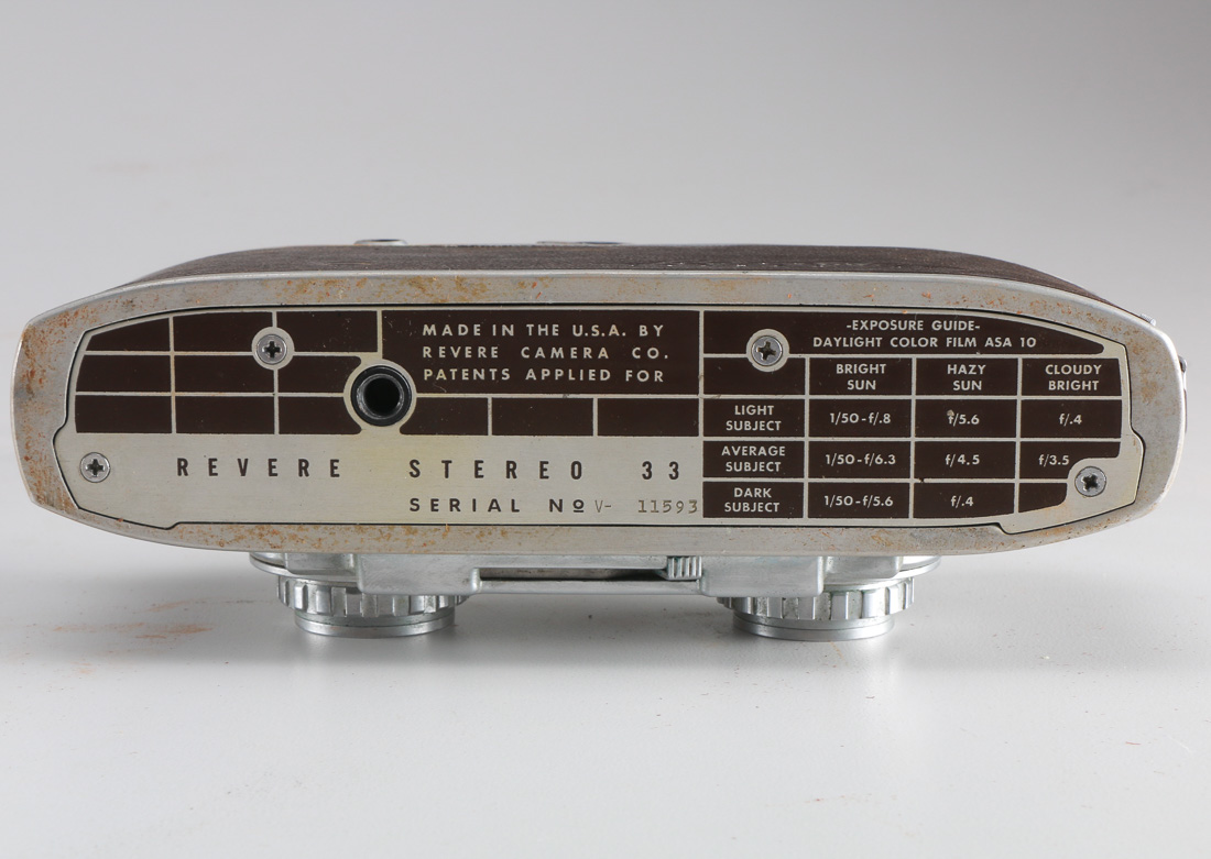 Vintage Revere Stereo 33 Camera and Leather Satchel