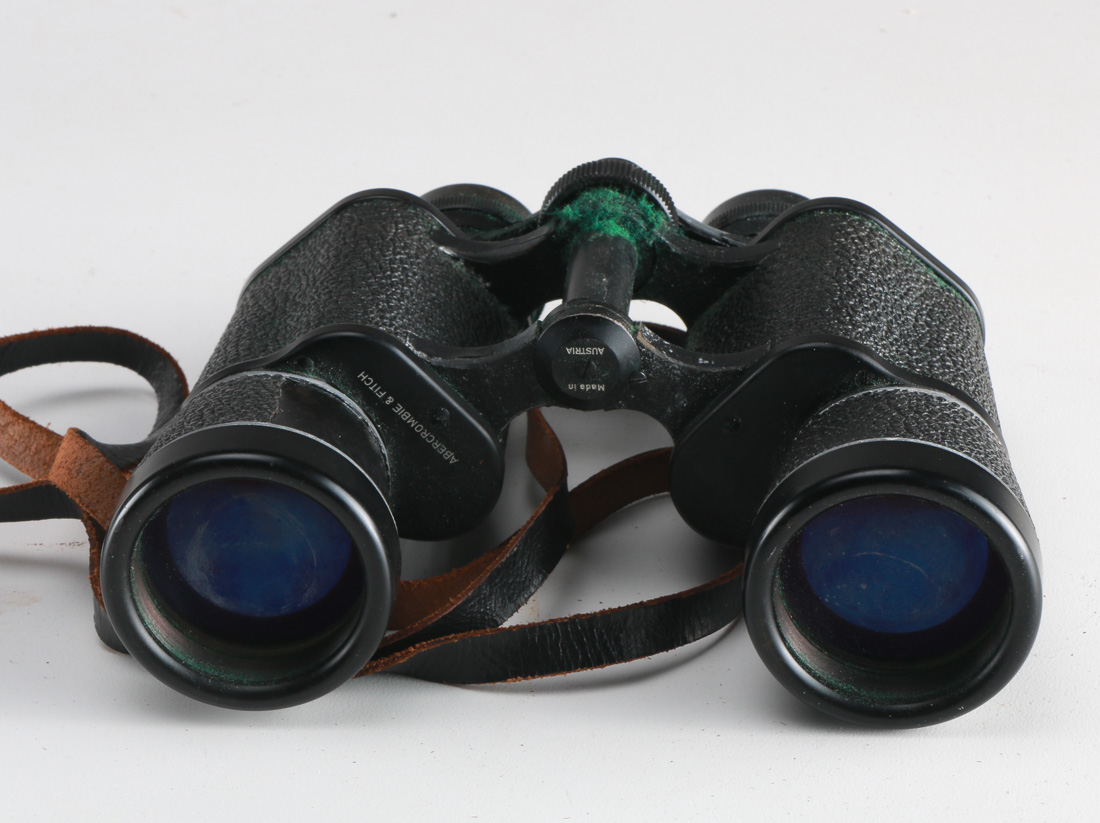 Vintage Abercrombie & Fitch Habicht Binoculars and Leather Case