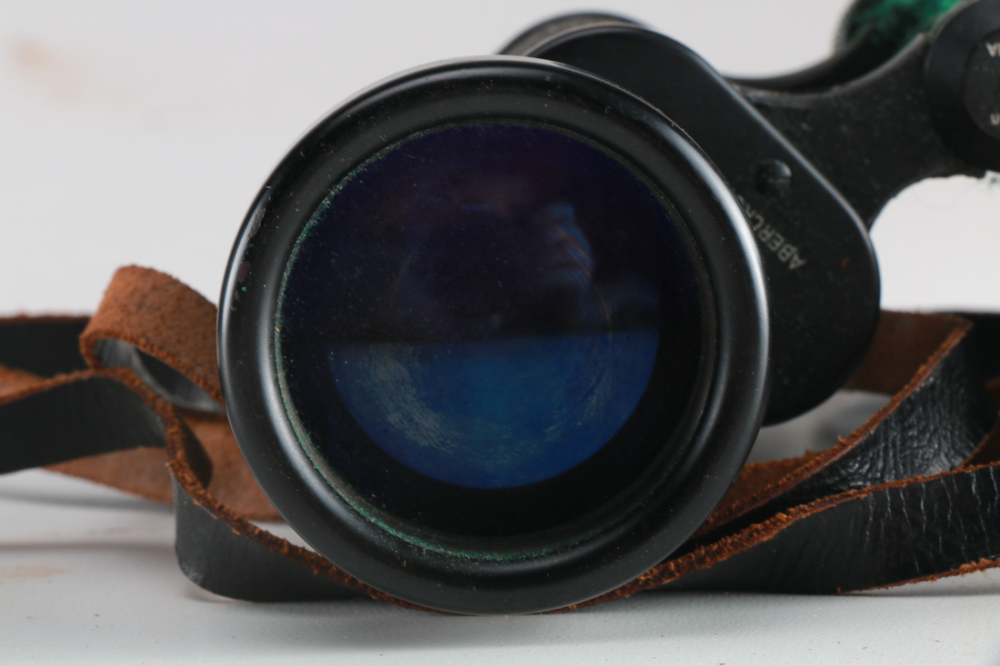 Vintage Abercrombie & Fitch Habicht Binoculars and Leather Case