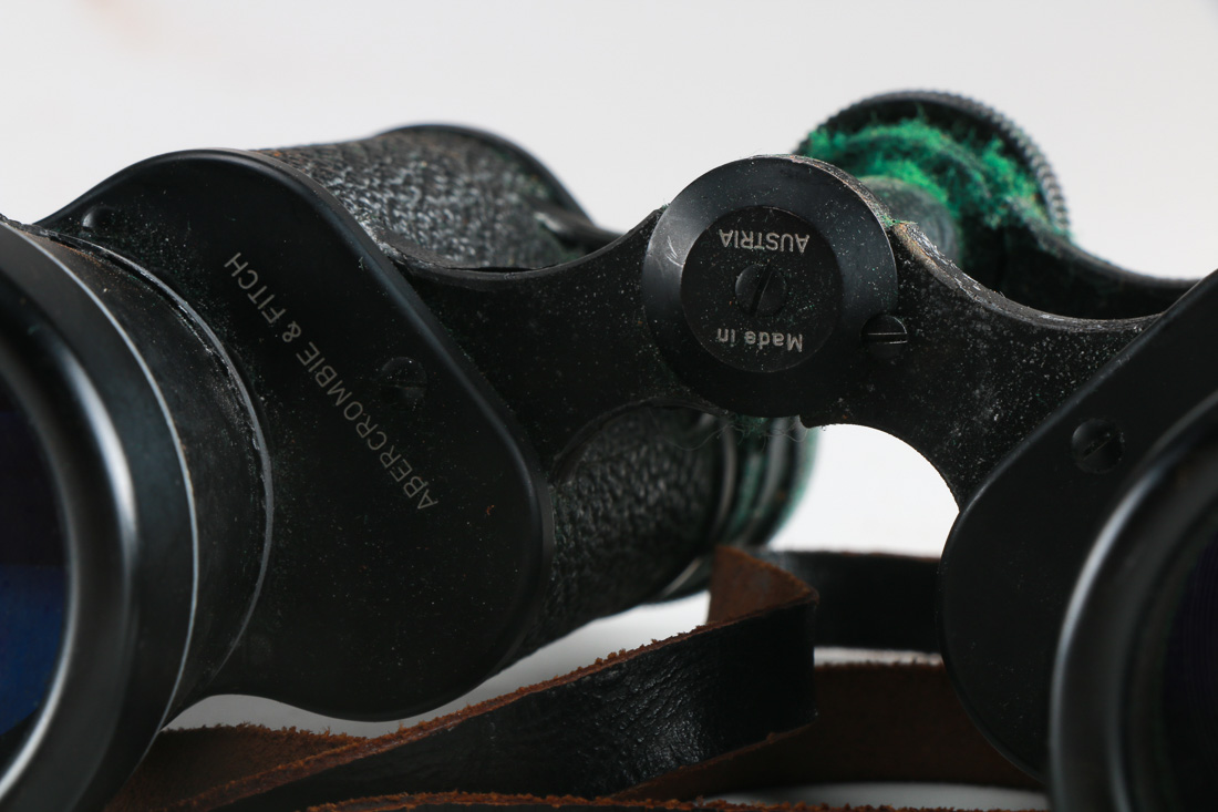 Vintage Abercrombie & Fitch Habicht Binoculars and Leather Case