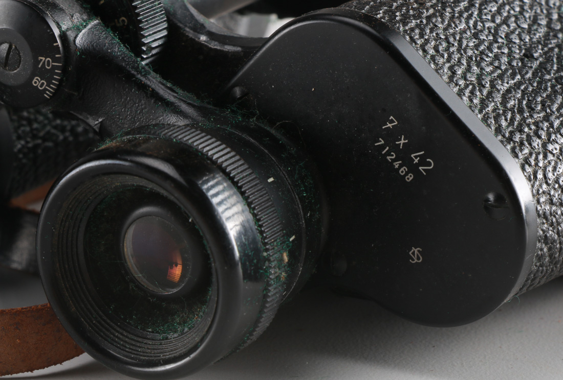 Vintage Abercrombie & Fitch Habicht Binoculars and Leather Case