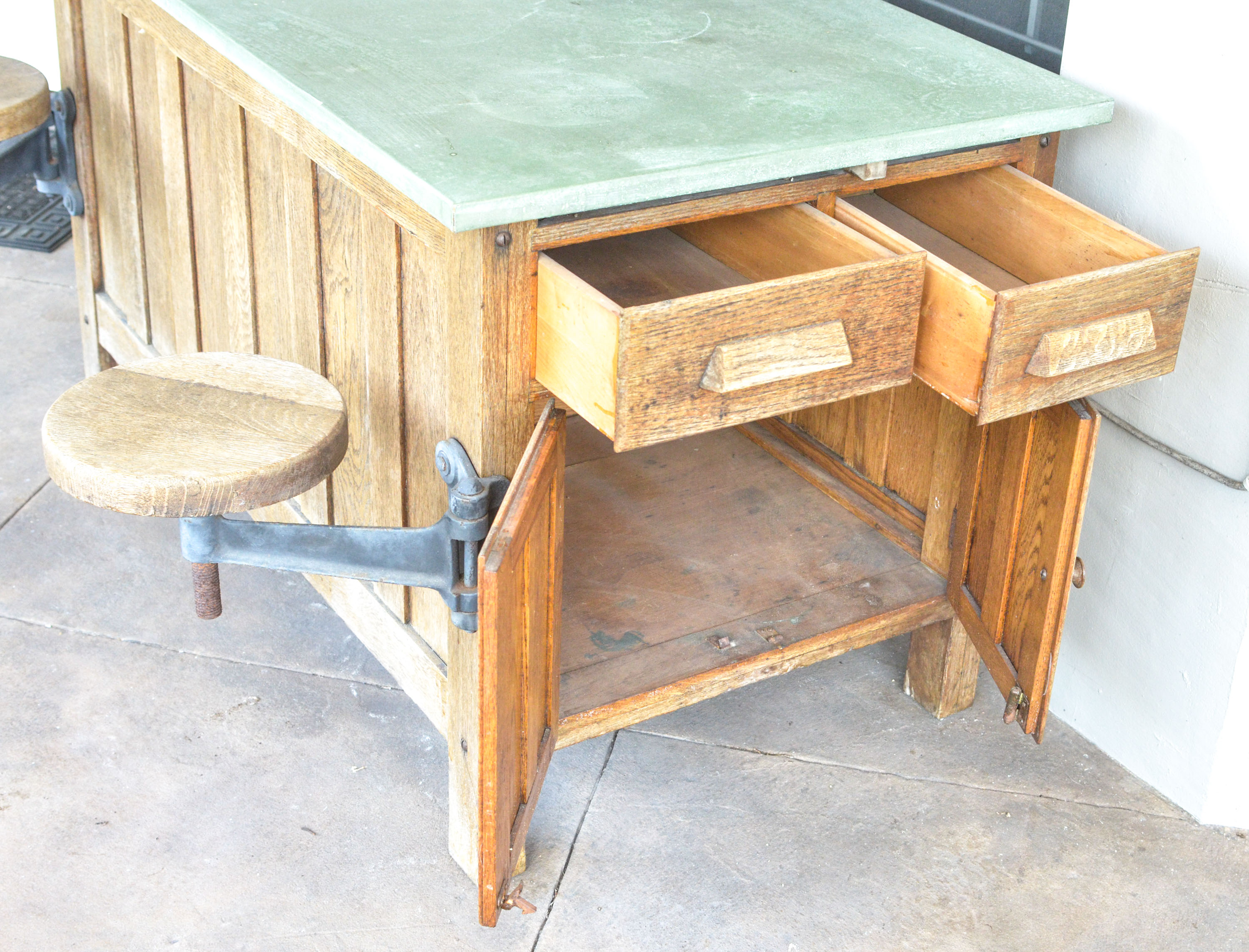 Vintage Style Industrial Laboratory Table