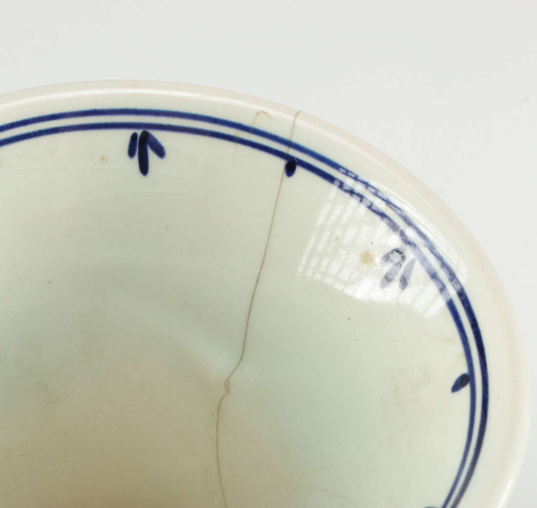 Blue and White Delfts Blauw Hand Painted Porcelain Pitcher And Vase