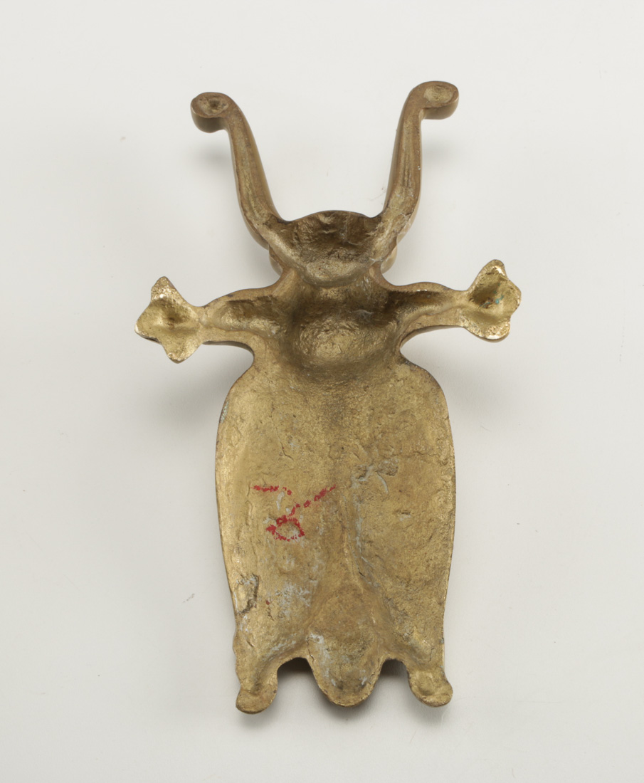 Pair of Metal Fireplace Scarabs