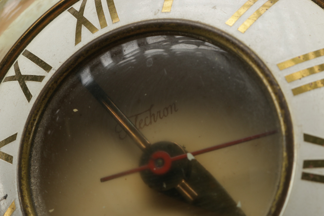 Green Glass Desktop Clock