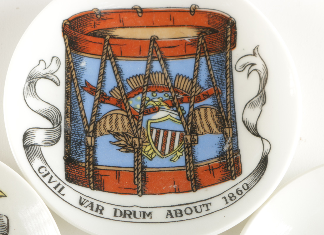 Decorative Plates Featuring 19th Century Illustrations