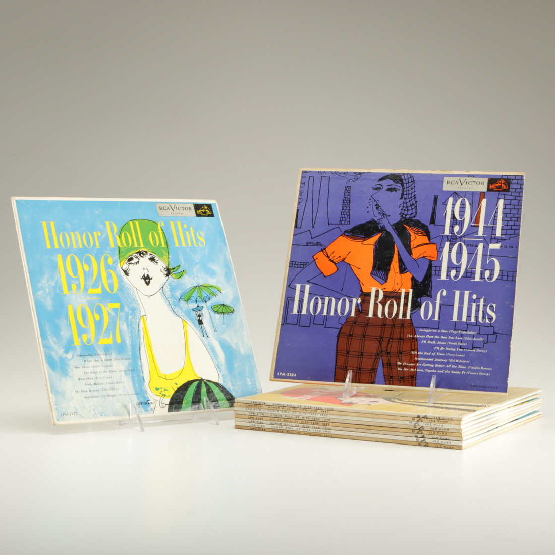 Collection of Early 20th Century "Honor Roll of Hits" Records