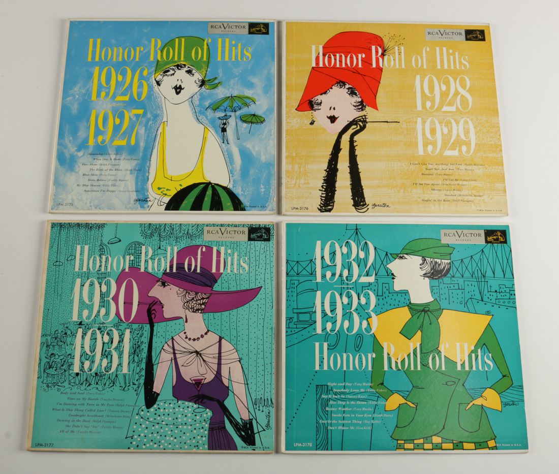 Collection of Early 20th Century "Honor Roll of Hits" Records