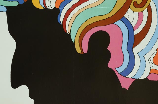 Original Milton Glaser 1966  Bob Dylan Slip Cover Poster