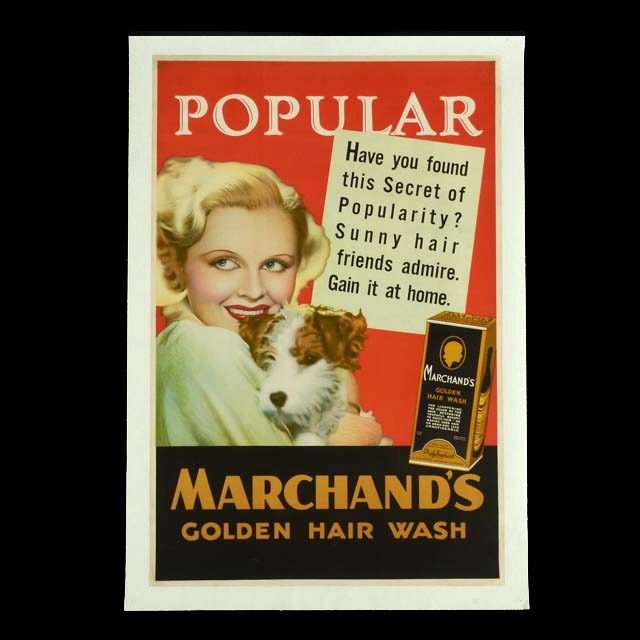 Vintage Marchand's Golden Hair Wash Advertisement