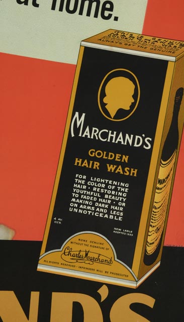 Vintage Marchand's Golden Hair Wash Advertisement