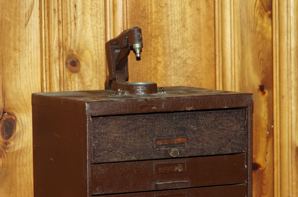 Vintage Watchmaker's Cabinet By Germanow-Simon Co.