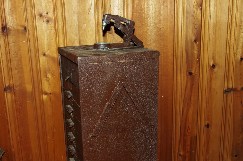 Vintage Watchmaker's Cabinet By Germanow-Simon Co.