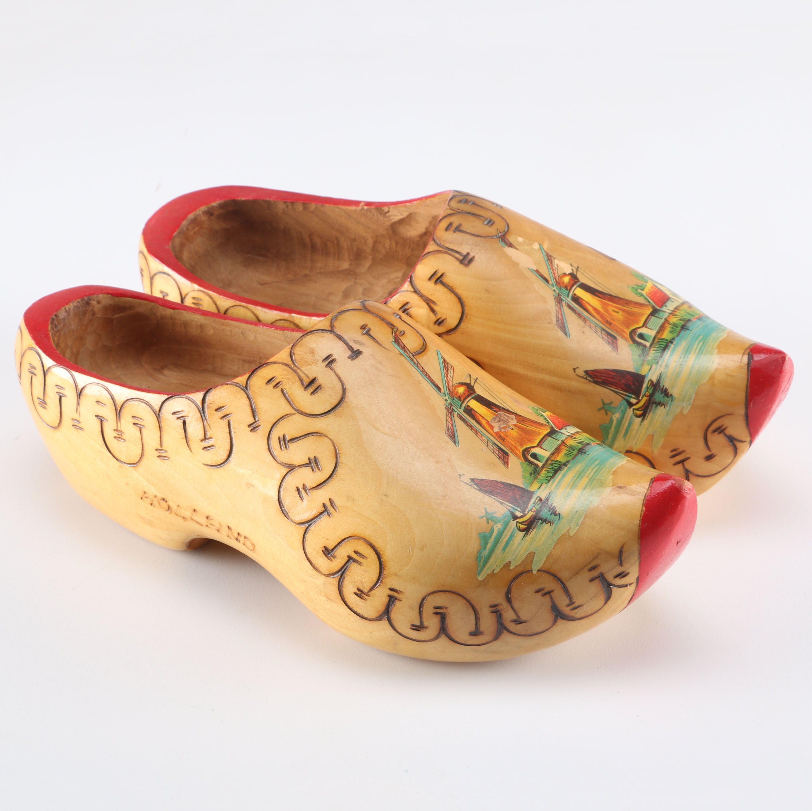Pyrography Hand Carved Clogs