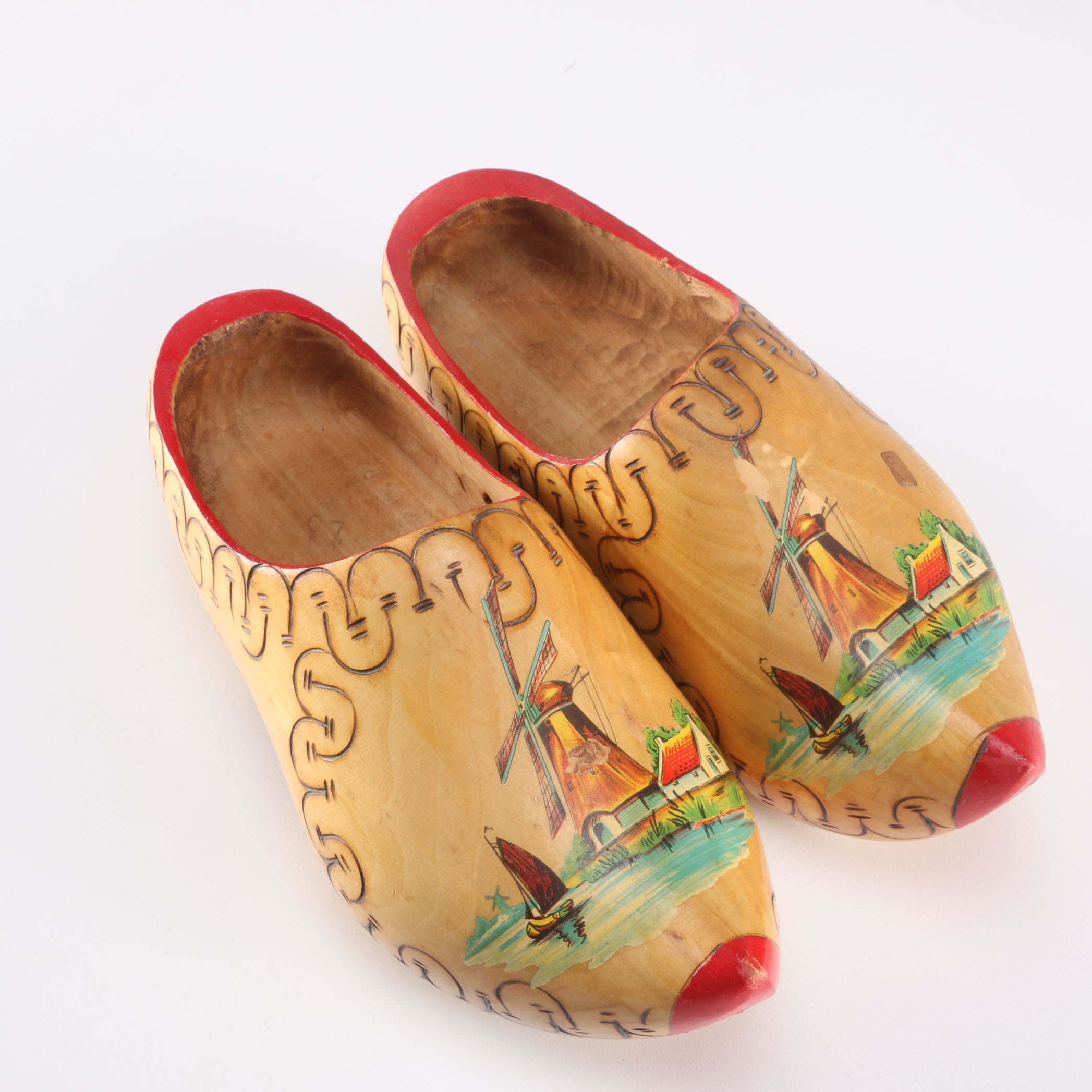 Pyrography Hand Carved Clogs