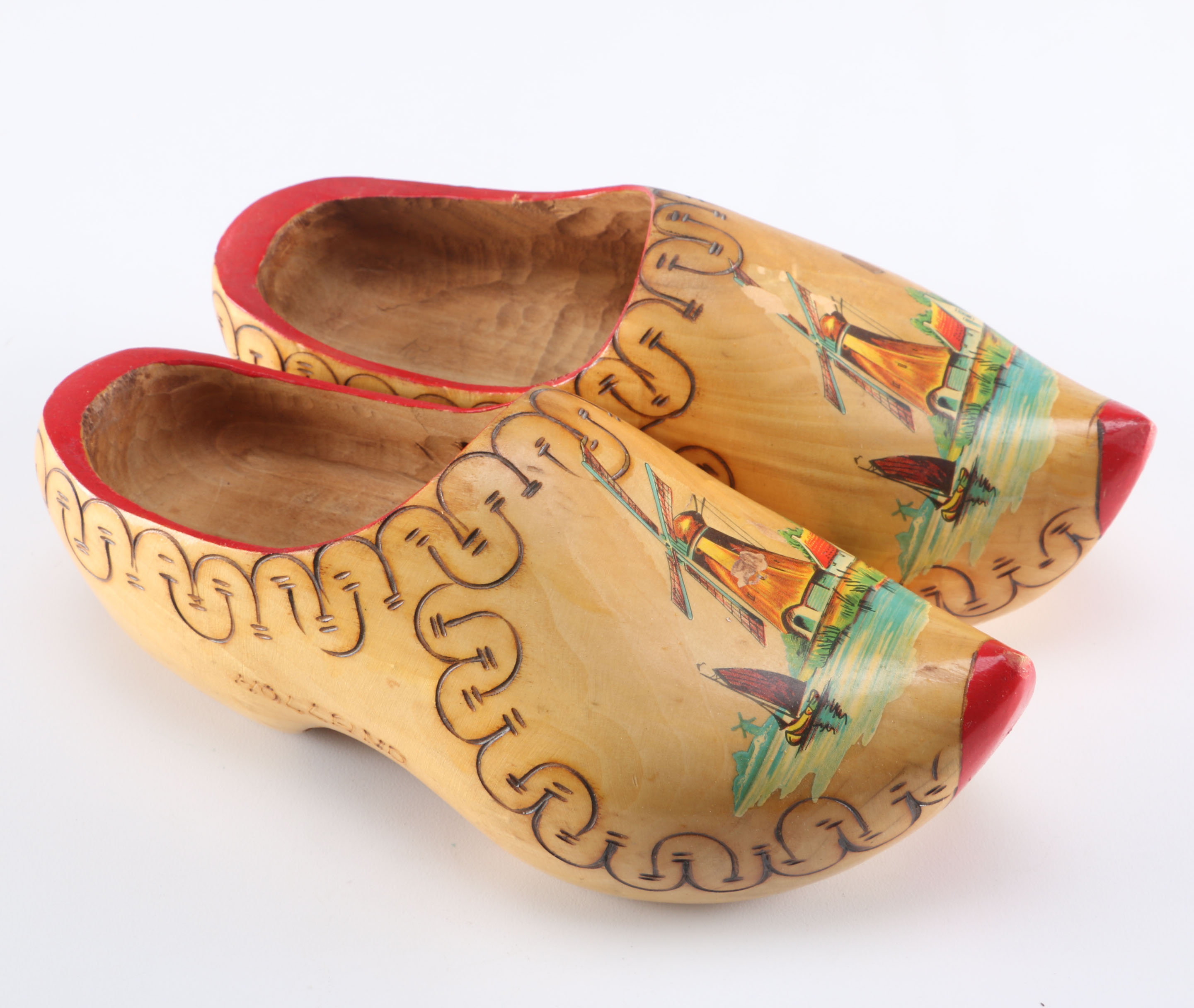 Pyrography Hand Carved Clogs
