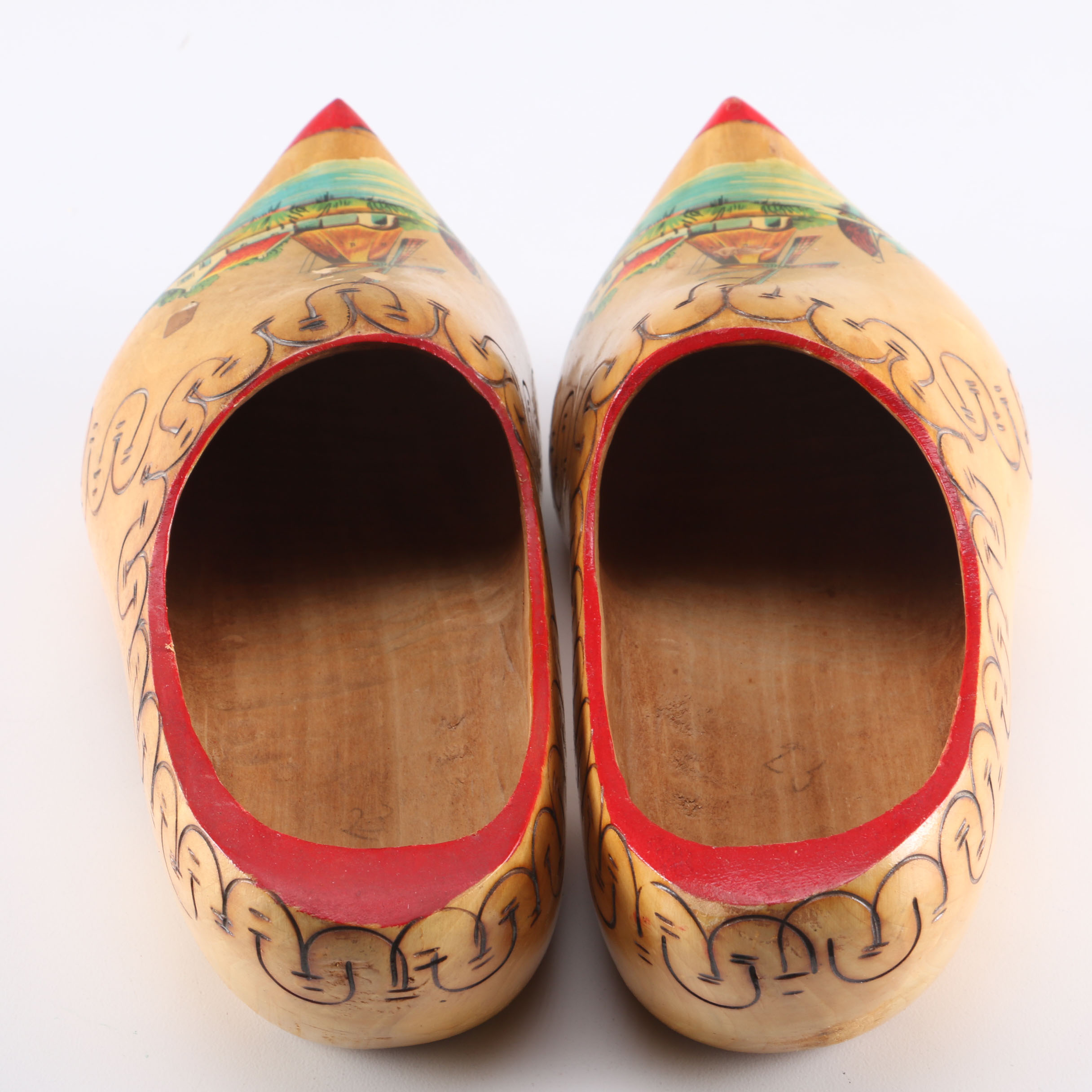 Pyrography Hand Carved Clogs