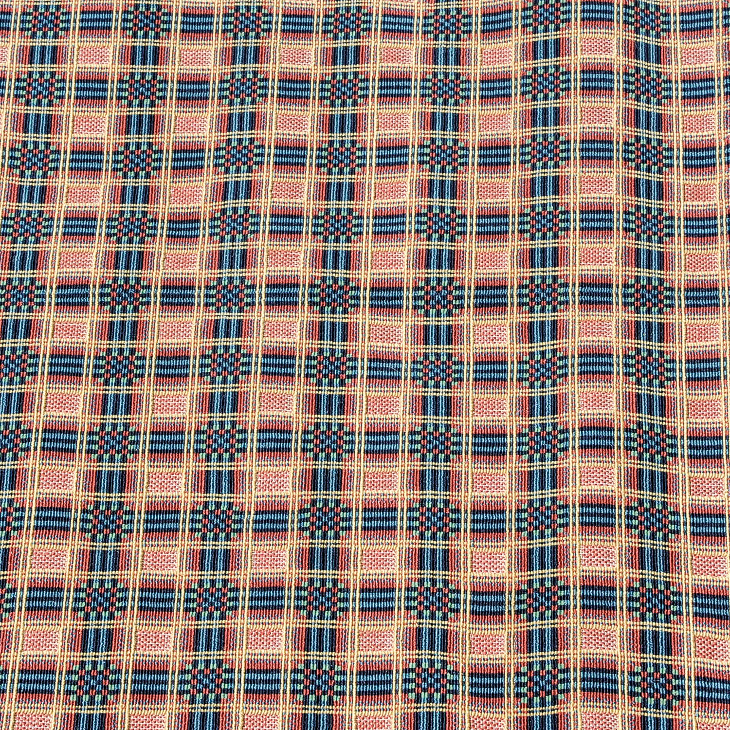 "Somak Collection" Plaid and Floral Area Rug