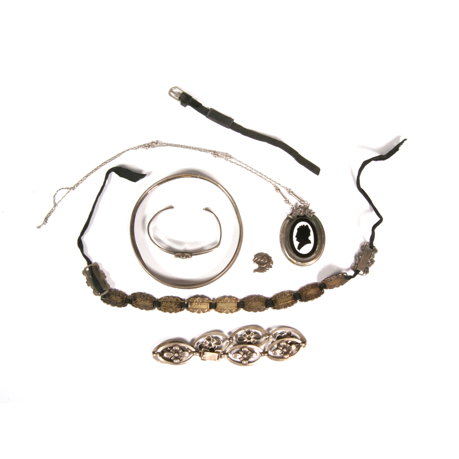 Collection of Antique Sterling Silver Jewelry