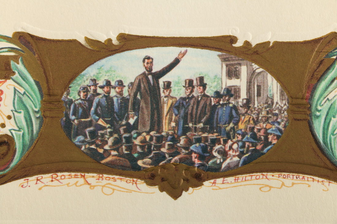 Vintage Reproduction Prints of "The Bill of Rights" and "Lincoln's Gettysburg Address"