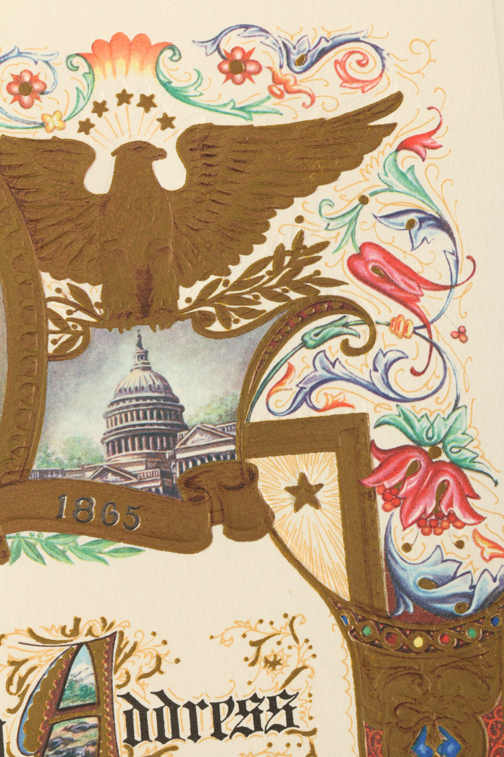 Vintage Reproduction Prints of "The Bill of Rights" and "Lincoln's Gettysburg Address"