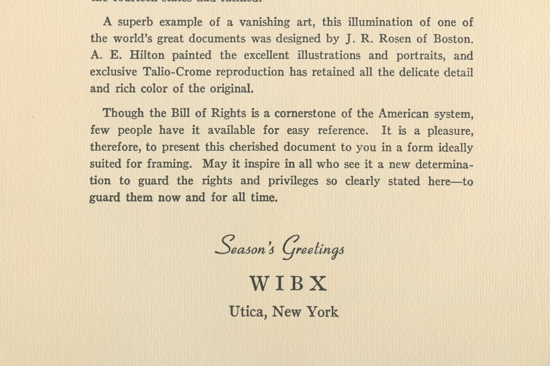 Vintage Reproduction Prints of "The Bill of Rights" and "Lincoln's Gettysburg Address"