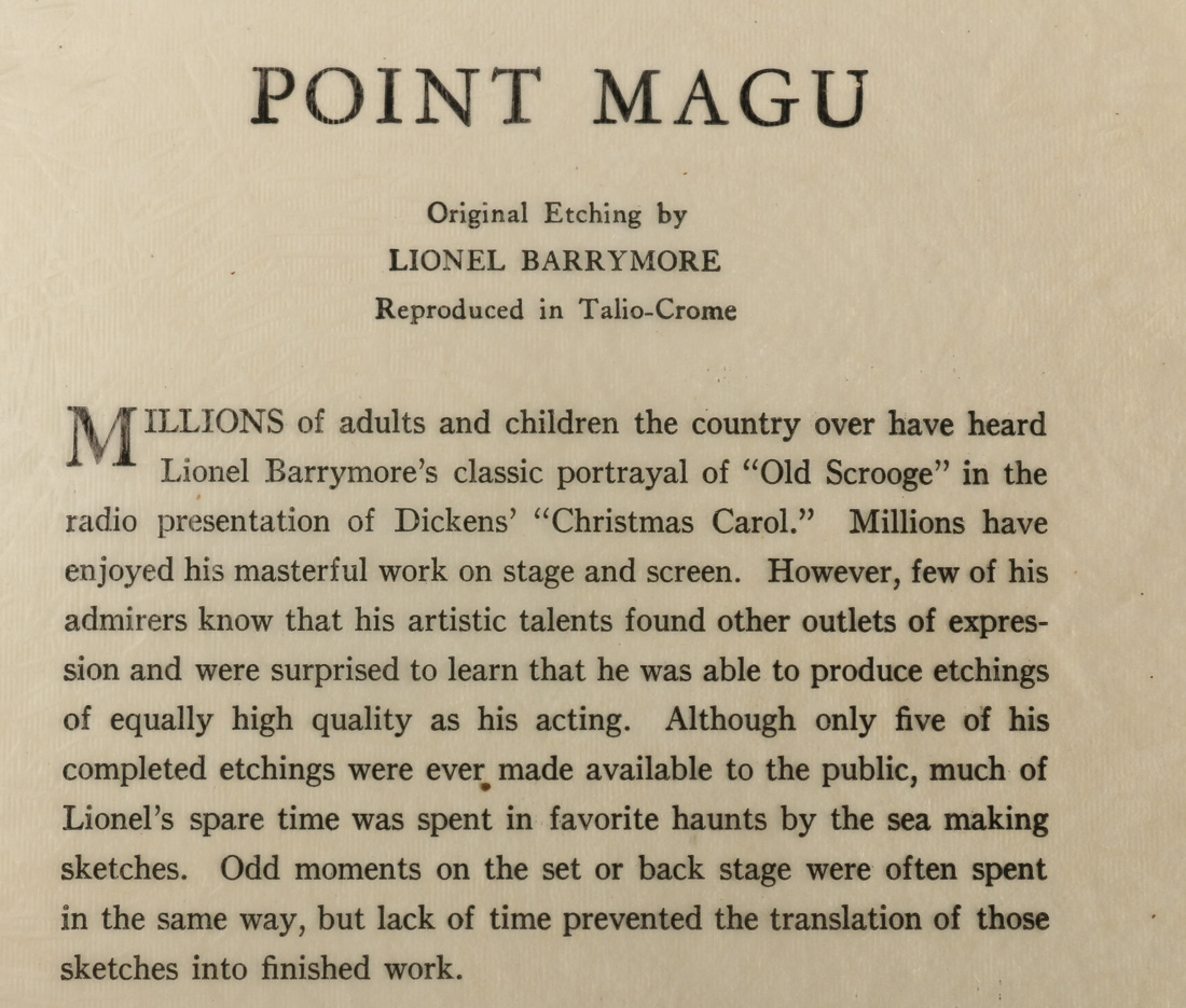 1940s Lionel Barrymore Talio-Crome Prints