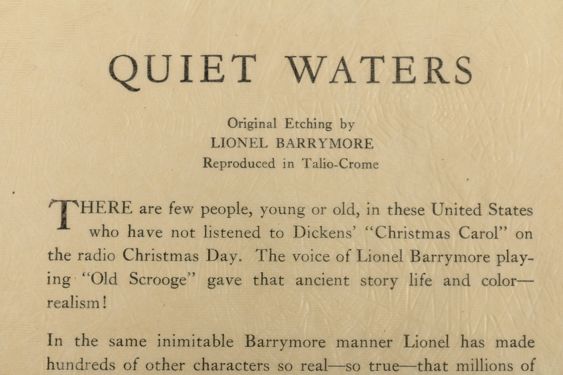 1940s Lionel Barrymore Talio-Crome Prints